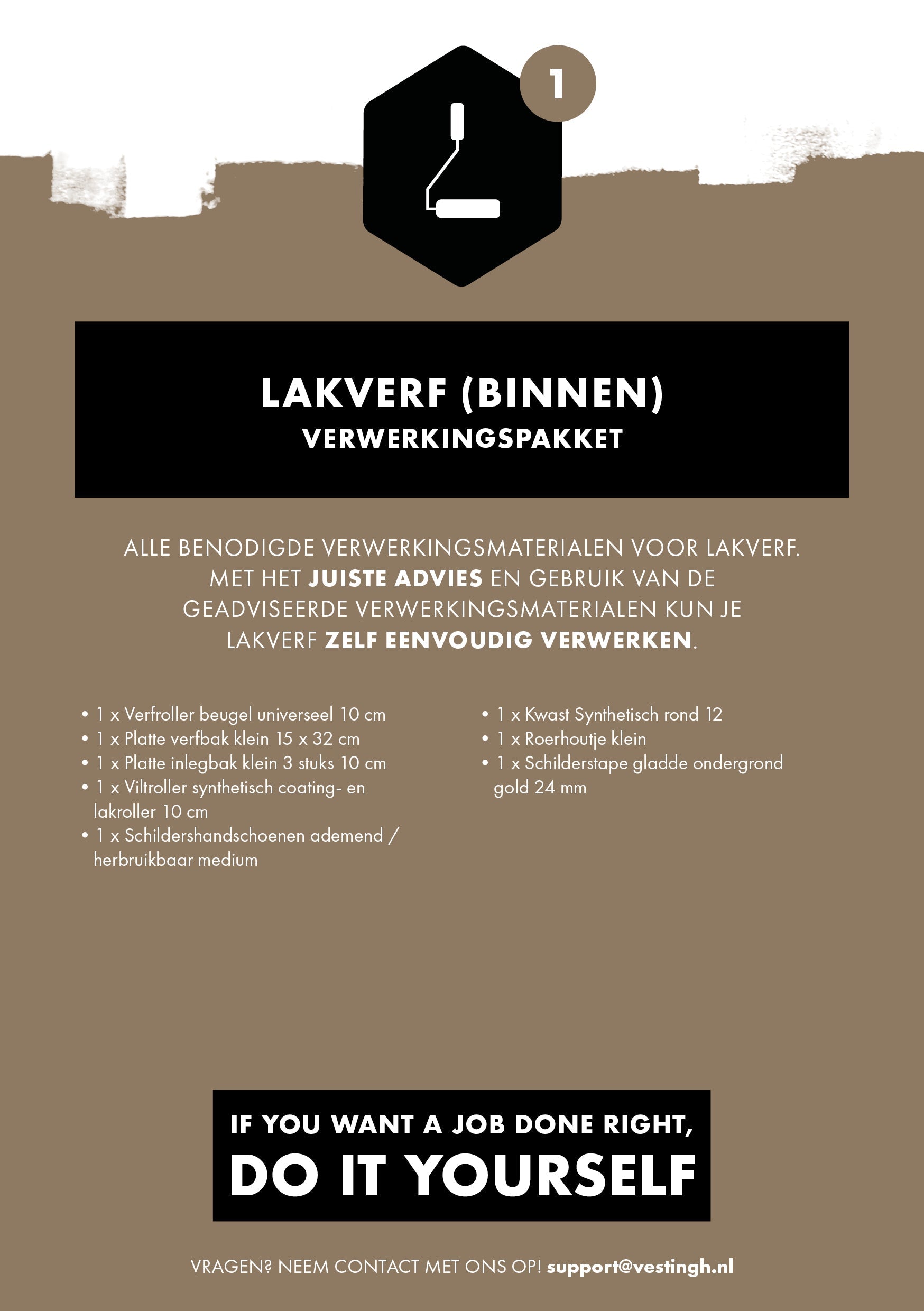 Lakverf (binnen) verwerkingspakket